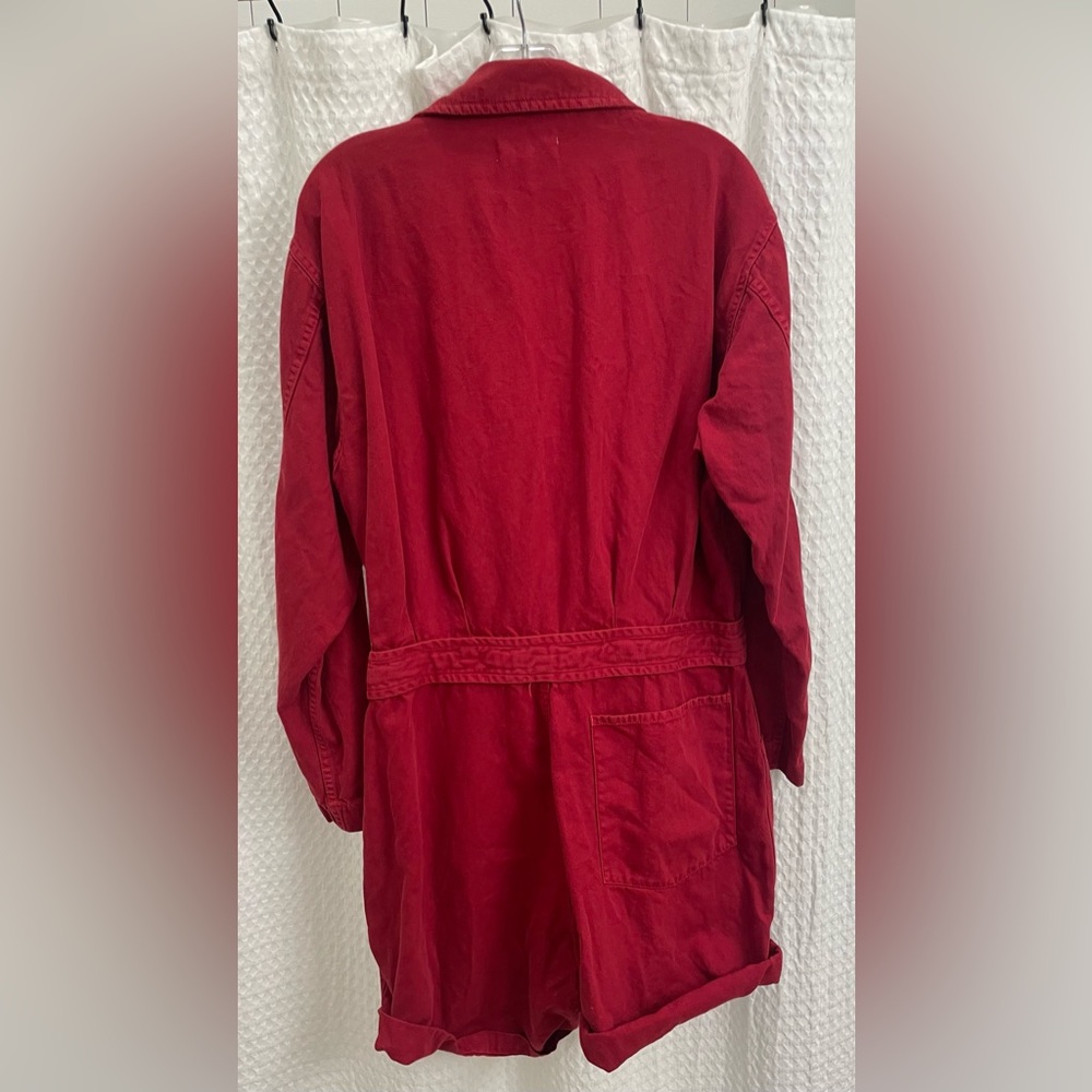 NILI LOTAN Ariana Jumpsuit in Sunkissed Red. Size Large. - Picture 4 of 4